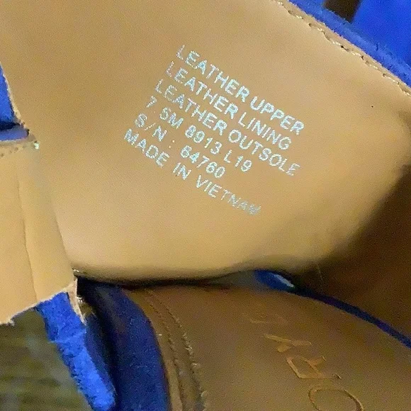 Tory Burch Nautical Blue Block Heel Sandals - Picture 9 of 11